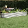 Image de vidaXL Lit surélevé de jardin Acier enduit de poudre Argenté318882