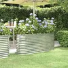 Image de vidaXL Lit surélevé de jardin Acier enduit de poudre Argenté318897
