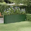 Image de vidaXL Lit surélevé de jardin Acier enduit de poudre 224x40x68 cm Vert318898