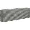 Image de vidaXL Vidaxl Jardinière De Jardin Acier Enduit De Poudre 224x40x68 Cm Gris