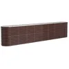 Image de Vidaxl JardiniÃ¨re De Jardin Acier Enduit De Poudre 332x40x68 Cm Marron