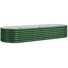 Image de Vidaxl JardiniÃ¨re De Jardin Acier Enduit De Poudre 224x80x36 Cm Vert