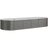 Image de Vidaxl JardiniÃ¨re De Jardin Acier Enduit De Poudre 224x80x36 Cm Gris