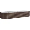 Image de Vidaxl JardiniÃ¨re De Jardin Acier Enduit De Poudre 224x80x36 Cm Marron