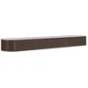 Image de Vidaxl JardiniÃ¨re De Jardin Acier Enduit De Poudre 368x80x36 Cm Marron