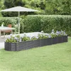 Image de vidaXL Lit surélevé de jardin Acier enduit de poudre Anthracite