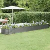 Image de vidaXL Lit surélevé de jardin Acier enduit de poudre 440x80x36 cm gris318934