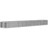 Image de Vidaxl JardiniÃ¨re De Jardin Acier Enduit De Poudre 440x80x36cm ArgentÃ©