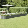 Image de vidaXL Lit surélevé de jardin Acier enduit de poudre 512x80x36 cm gris318939
