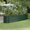 Image de vidaXL Lit surélevé de jardin Acier enduit de poudre 296x80x68 cm Vert318958