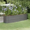 Image de vidaXL Lit surélevé de jardin Acier enduit de poudre 296x80x68 cm gris318959