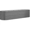Image de Vidaxl JardiniÃ¨re De Jardin Acier Enduit De Poudre 296x80x68 Cm Gris