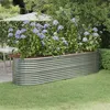 Image de vidaXL Lit surélevé de jardin Acier enduit de poudre Argenté318962
