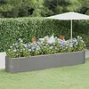 Image de vidaXL Lit surélevé de jardin Acier enduit de poudre 368x80x68 cm gris