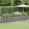 Image de vidaXL Lit surélevé de jardin Acier enduit de poudre 440x80x68 cm gris318969
