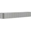 Image de vidaXL Vidaxl Jardinière Acier Enduit De Poudre 510x80x68 Cm Argenté