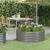 Image de vidaXL Lit surélevé de jardin Acier enduit de poudre 100x100x36cm gris318984