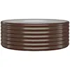 Image de vidaXL Vidaxl Jardinière De Jardin Acier Enduit De Poudre 100x100x36cm Marron