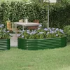 Image de vidaXL Lit surélevé de jardin Acier enduit de poudre 175x100x36cm Vert318988