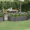 Image de vidaXL Lit surélevé de jardin Acier enduit de poudre 175x100x36cm gris318989