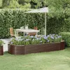 Image de vidaXL Lit surélevé de jardin Acier enduit de poudre marron318995