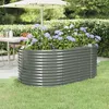 Image de vidaXL Lit surélevé de jardin Acier enduit de poudre 175x100x68cm gris