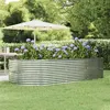 Image de vidaXL Lit surélevé de jardin Argenté Acier enduit de poudre