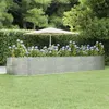 Image de vidaXL Lit surélevé de jardin Argenté Acier enduit de poudre319112