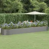Image de vidaXL Lit surélevé de jardin Acier enduit de poudre 584x140x68cm gris