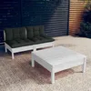 Image de Vidaxl Salon De Jardin 3 Pcs Avec Coussins Anthracite Bois De Pin