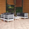 Image de vidaXL Salon de jardin 7 pcs avec coussins Bois de pin massif