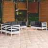 Image de vidaXL Salon de jardin 7 pcs avec coussins bois de pin massif3096257