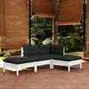 Image de Vidaxl Salon De Jardin 4 Pcs Avec Coussins Bois De Pin Massif