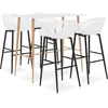 Image de Vidaxl Salon De Jardin 9 Pcs Avec Coussins CrÃ¨me Bois De Pin Solide