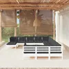 Image de Vidaxl Salon De Jardin 12 Pcs Avec Coussins Blanc Bois De Pin