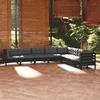 Image de vidaXL Salon de jardin 9 pcs avec coussins crème bois de pin3097103