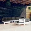 Image de Vidaxl Salon De Jardin 10 Pcs Avec Coussins Blanc Bois De Pin