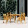 Image de vidaXL Chaises à manger d'extérieur lot de 4 Bois d'acacia massif3098660