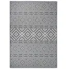 Image de vidaXL Tapis à tissage plat d'extérieur 140x200 cm Rayures bleues340838