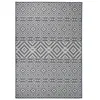 Image de vidaXL Tapis à tissage plat d'extérieur 160x230 cm Rayures bleues