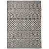 Image de vidaXL Tapis à tissage plat d'extérieur 200x280 cm Rayures noires