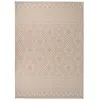Image de vidaXL Tapis à tissage plat d'extérieur 140x200 cm Rayures brunes