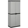 Image de vidaXL Armoire de rangement de jardin 3 Ã©tagÃ¨res Gris/noir 68x40x168cm