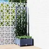 Image de vidaXL Jardinière avec treillis bleu gris 40x40x121,5 cm PP318248