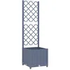 Image de Vidaxl JardiniÃ¨re Avec Treillis Gris FoncÃ© 40x40x136 Cm Pp