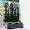 Image de vidaXL Jardinière avec treillis bleu gris 80x40x121,5 cm PP318250