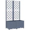 Image de Vidaxl JardiniÃ¨re Avec Treillis Gris FoncÃ© 80x40x136 Cm Pp