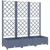 Image de Vidaxl JardiniÃ¨re Avec Treillis Gris FoncÃ© 120x40x121,5 Cm Pp