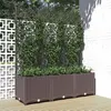 Image de vidaXL Jardinière avec treillis Marron 120x40x136 cm PP318263