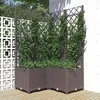 Image de vidaXL Jardinière avec treillis Marron 80x80x136 cm PP318265
